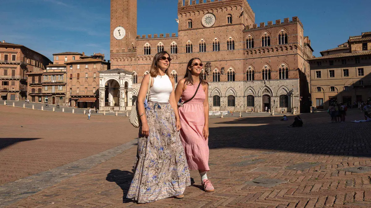 Walled village of Monteriggioni on a San Gimignano, Siena and Chianti day trip from Florence, Italy